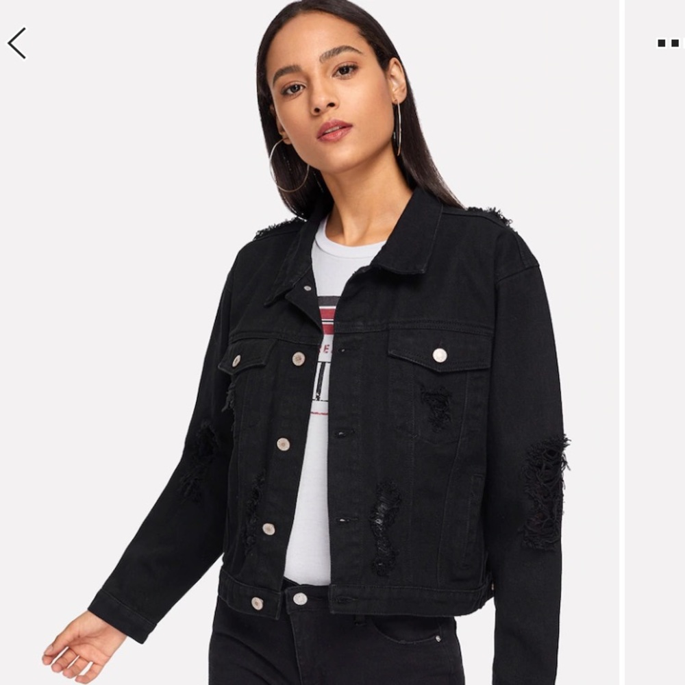 Ripped black jacket